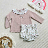 Conjunto Panty Tricot Rosa Martín Aranda detalle